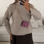 ZARA High Neck Knit Sweater – Beige