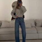 H&M High Rise Wide leg Medium Blue