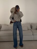 H&M High Rise Wide leg Medium Blue