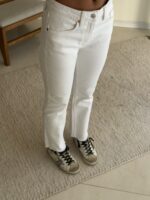Zara | cropped Flare Jean- White - Image 4