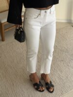 Zara | cropped Flare Jean- White - Image 6