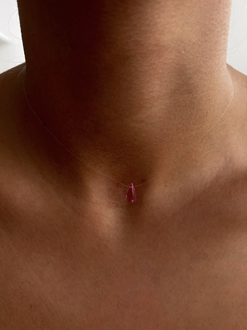 Edited in Tezza with: Cocoa Single-Stone Necklace - Image 1