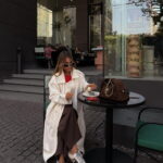 CATTELYA - Ivory Oversized Midi Trench Coat