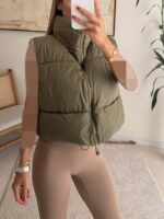 Aspen Puffer Vest-Olive Moss