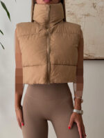 Aspen Puffer Vest-Coco Brown - تصویر 2