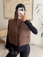 Aspen Puffer Vest-Mocha - تصویر 5