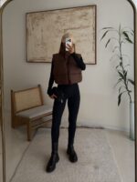 Aspen Puffer Vest-Mocha - تصویر 7