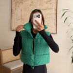 Aspen Puffer Vest-Emerald Green
