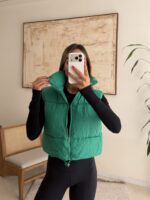 Aspen Puffer Vest-Emerald Green