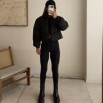 Stradivarius Padded Cropped Jacket – Black