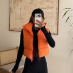 Aspen Puffer Vest-vivid orange