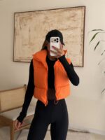 Aspen Puffer Vest-vivid orange