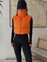 Aspen Puffer Vest-vivid orange - تصویر 3