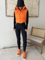Aspen Puffer Vest-vivid orange - تصویر 4