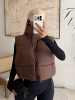 Aspen Puffer Vest-Mocha - تصویر 6