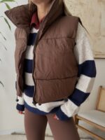 Aspen Puffer Vest-Mocha - تصویر 2
