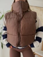 Aspen Puffer Vest-Mocha - تصویر 4