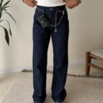 Denim.co Relaxed Wide leg Jean -Navy Blue