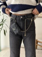 Denim.co Relaxed Wide leg Jean -Iron Black - تصویر 2