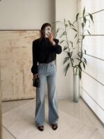 ZARA Cropped Bomber Jacket – Black - تصویر 3