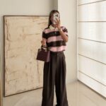 CATTLEYA Wide Leg Pants | Mashroom